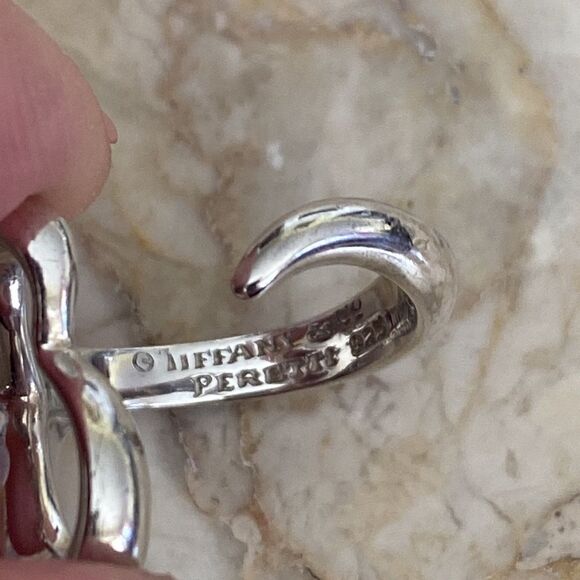 Tiffany & Co. Elsa Peretti Rare Large Open Heart 925 Sterling Silver Ring - Picture 4 of 8